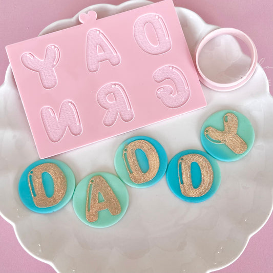DAD DADDY GRANDAD LETTER SET - RAISED EMBOSSER