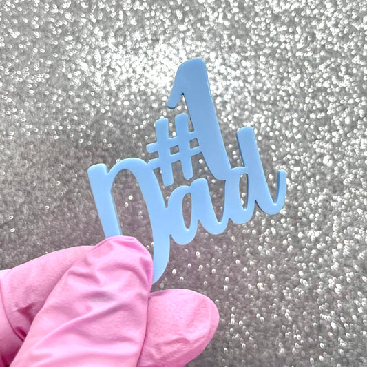 NUMBER 1 DAD CHARM TOPPERS