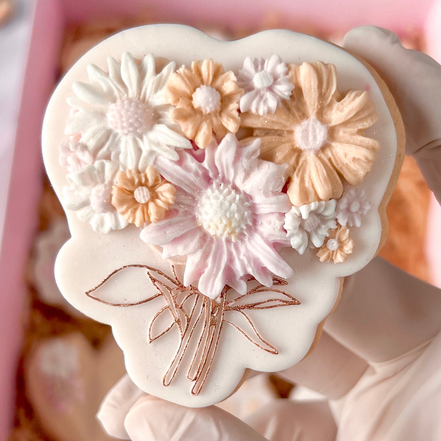 BUNCH OF PEONIES - RAISED EMBOSSER