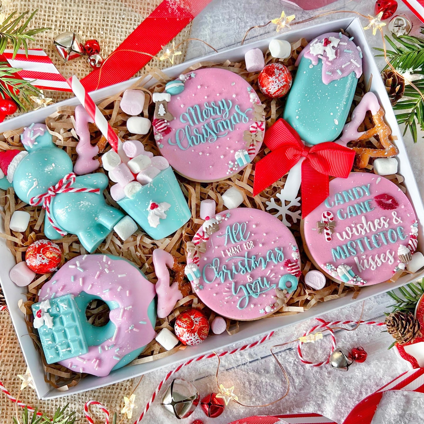 CANDY CANE WISHES AND MISTLETOE KISSES - RAISED EMBOSSER