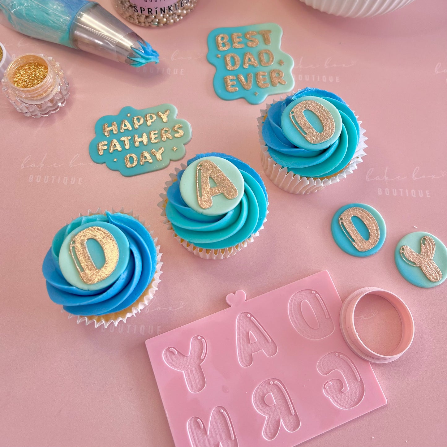 DAD DADDY GRANDAD LETTER SET - RAISED EMBOSSER