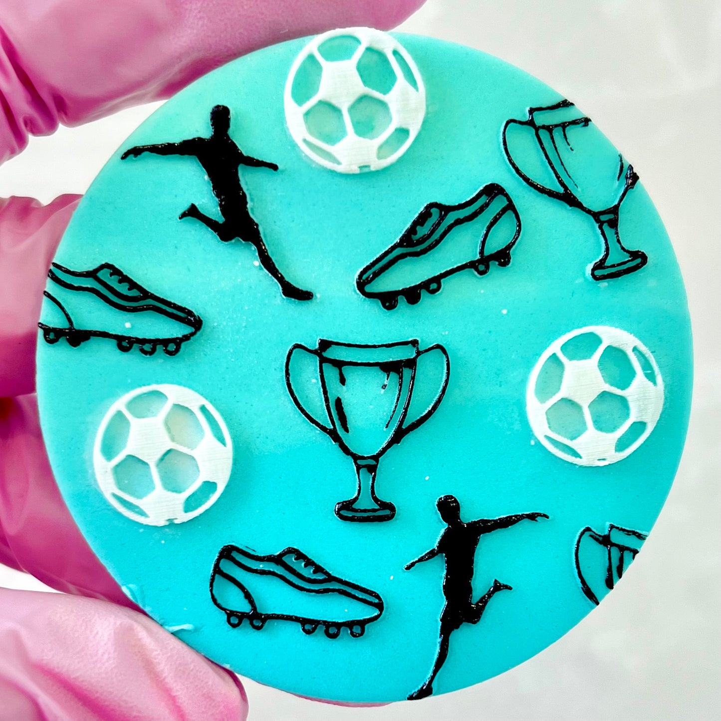 FOOTBALL and TROPHY PATTERN - RAISED EMBOSSER