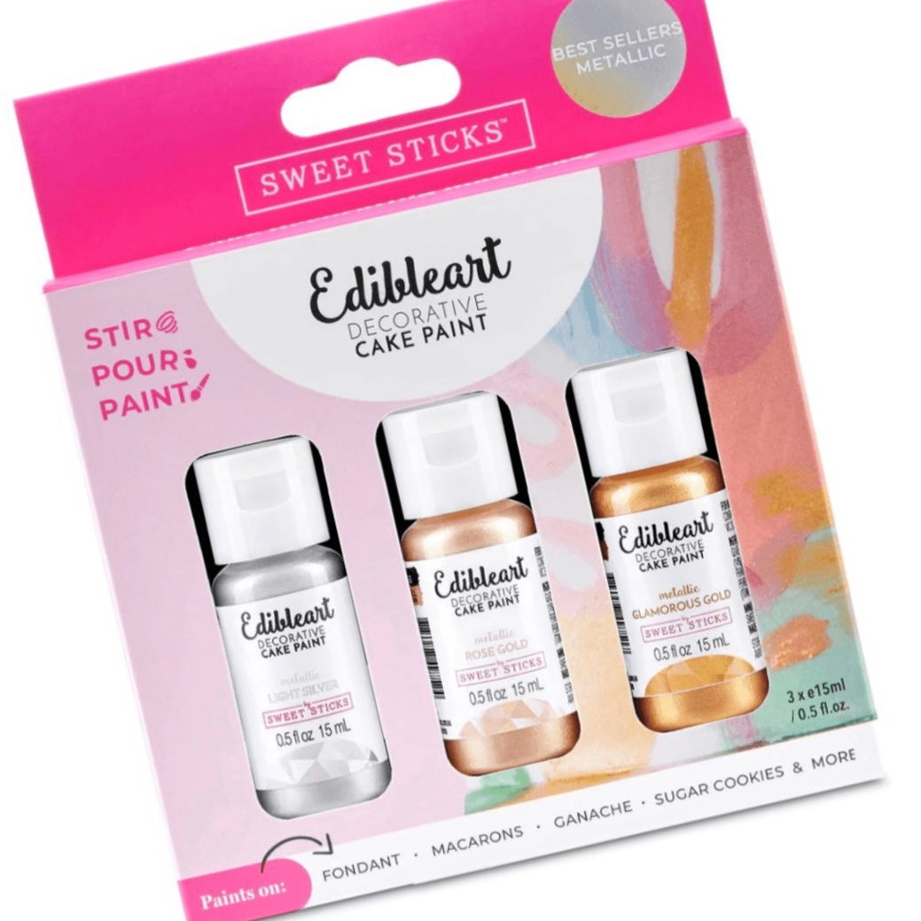 SWEET STICKS - EDIBLE PAINT SET METALLICS