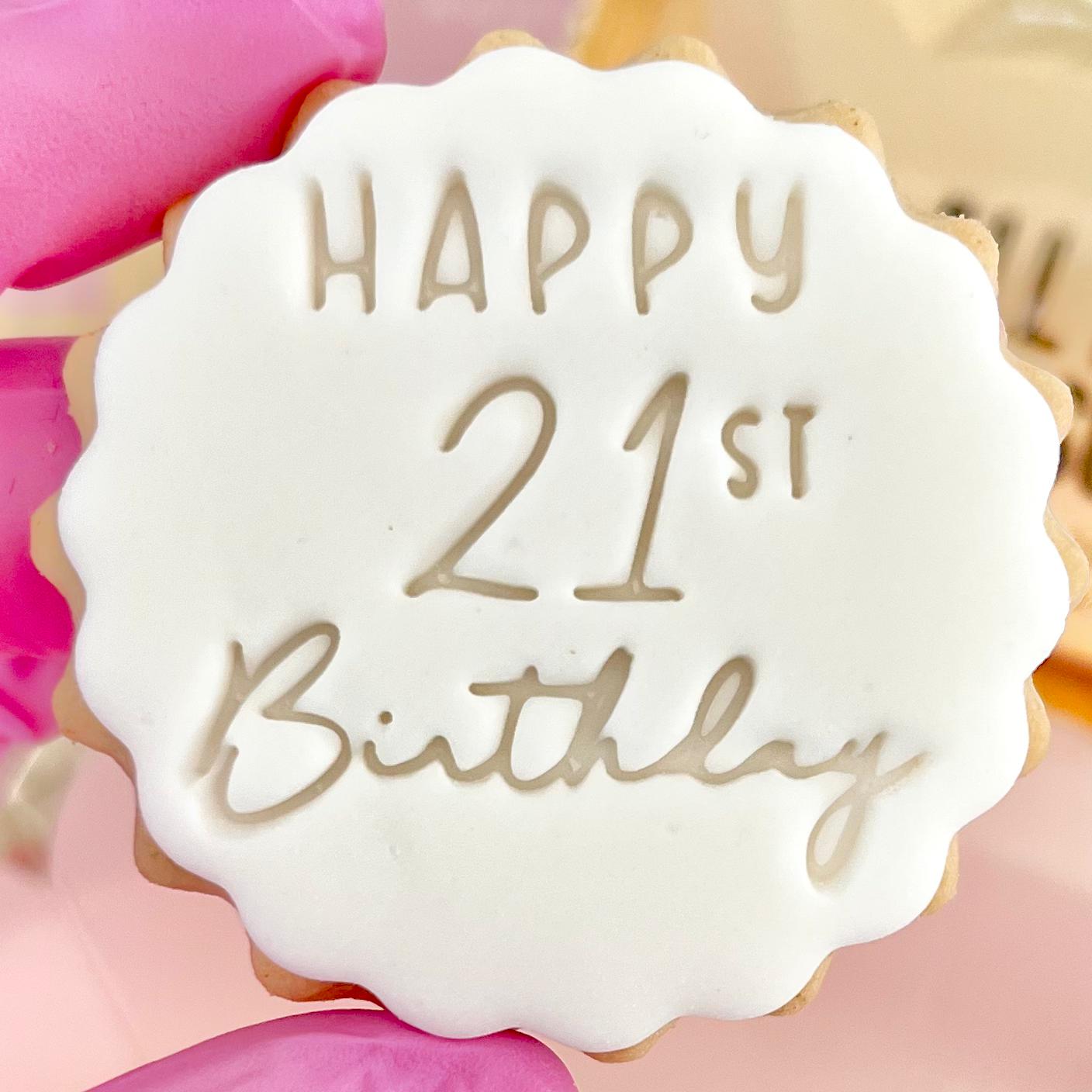 HAPPY 21ST BIRTHDAY STAMP