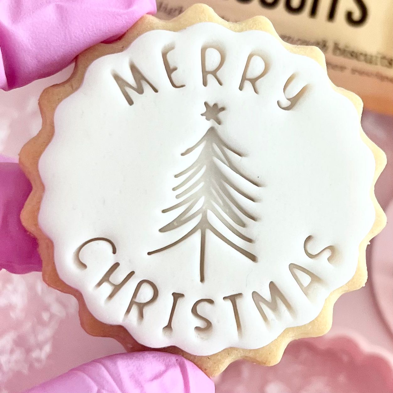 MERRY CHRISTMAS TREE STAMP