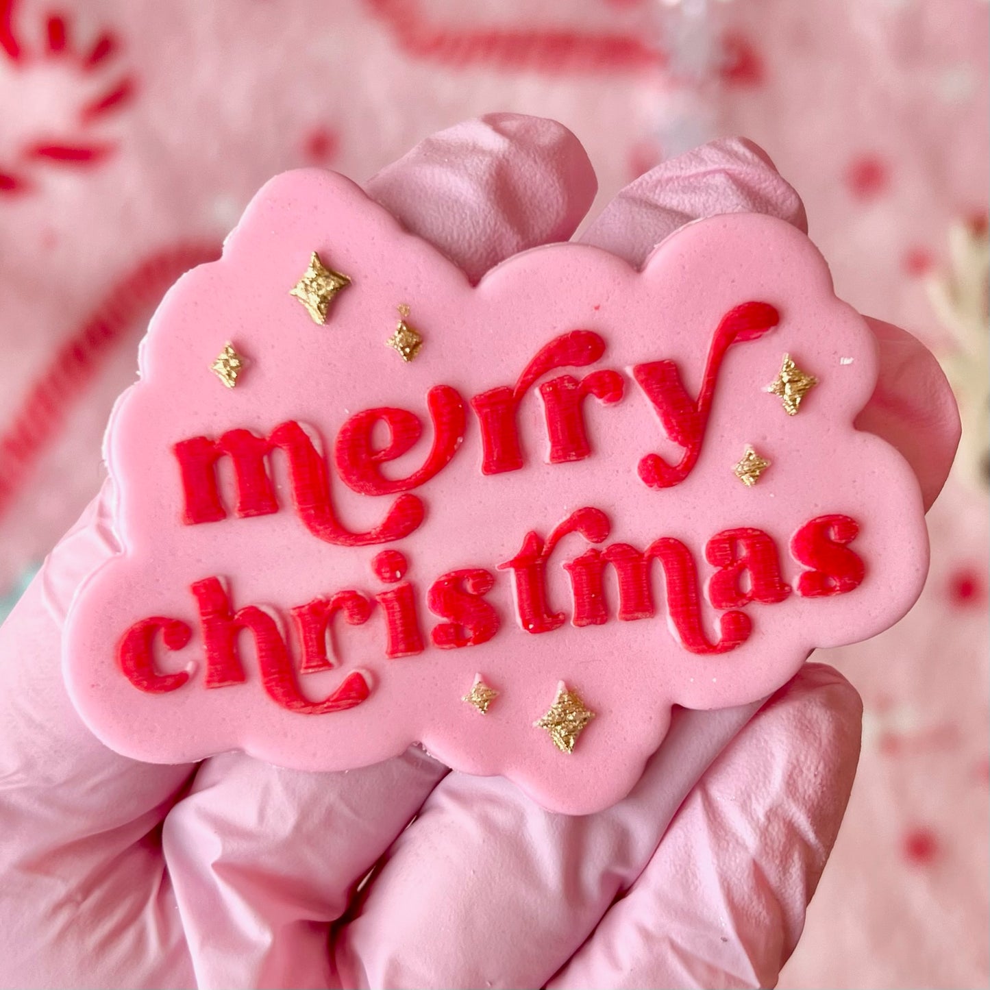 MERRY CHRISTMAS RETRO - RAISED EMBOSSER