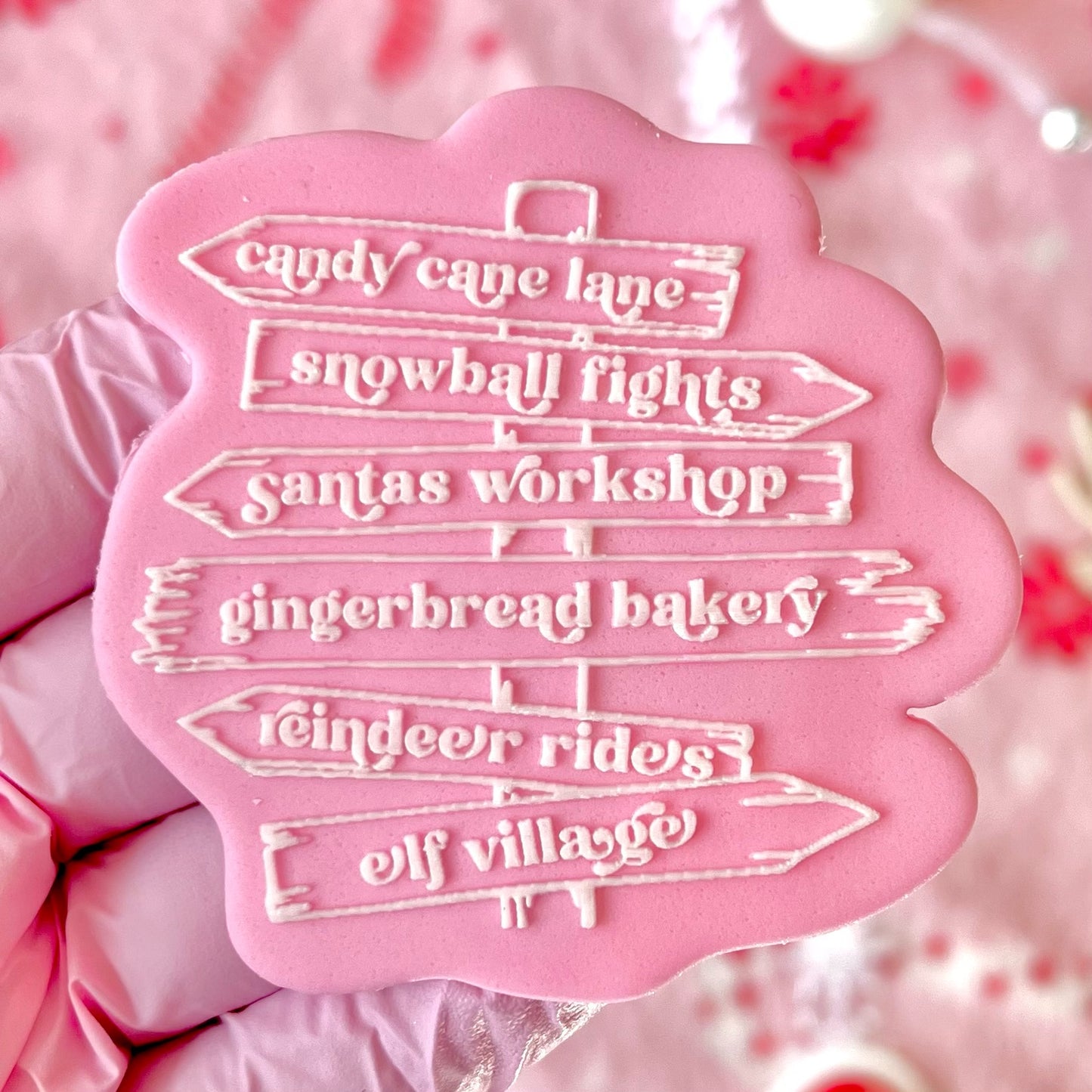 CHRISTMAS SIGNPOST - RAISED EMBOSSER