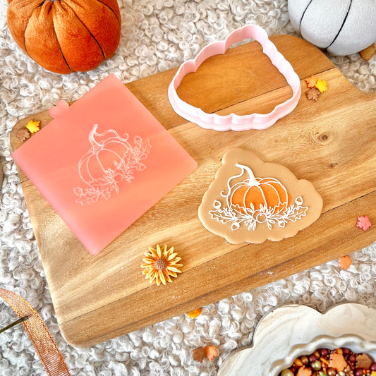 FLORAL PUMPKIN  - RAISED EMBOSSER