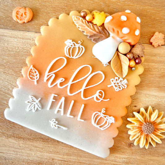 HELLO FALL  - RAISED EMBOSSER