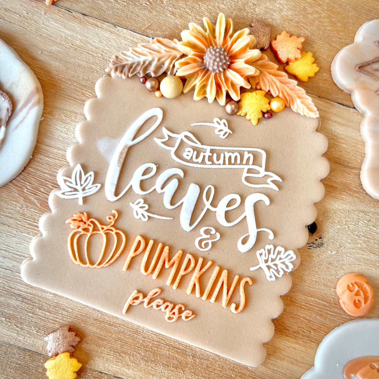 AUTUMN LEAVES AND PUMPKINS PLEASE  - RAISED EMBOSSER