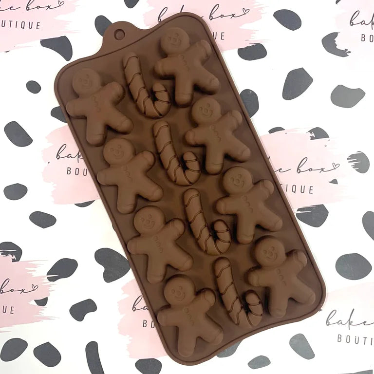 CANDY CANE GINGERBREAD MAN CHRISTMAS MOULD