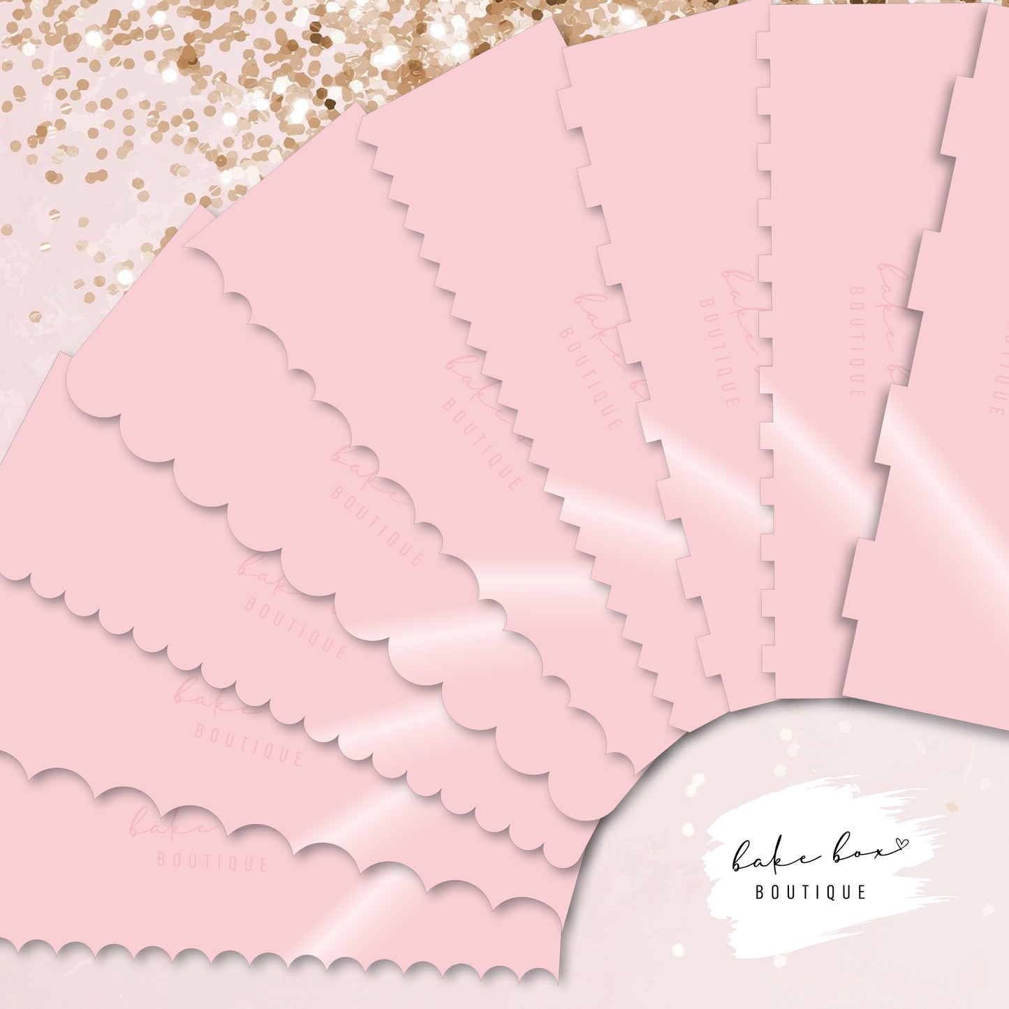 SET OF 9 - XL CAKE SCRAPERS