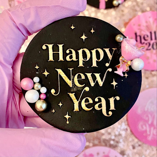 HAPPY NEW YEAR STARS  - RAISED EMBOSSER
