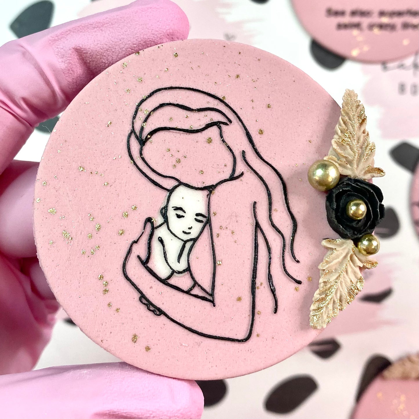 MOTHER AND BABY - RAISED EMBOSSER