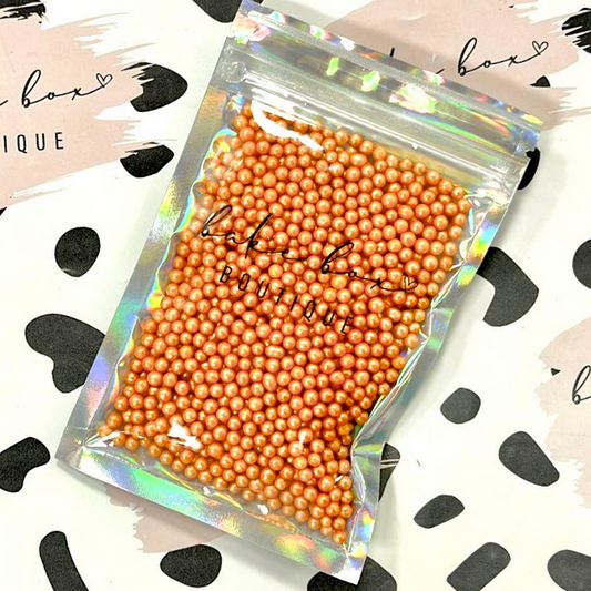 ORANGE 4MM PEARLS - SPRINKLES
