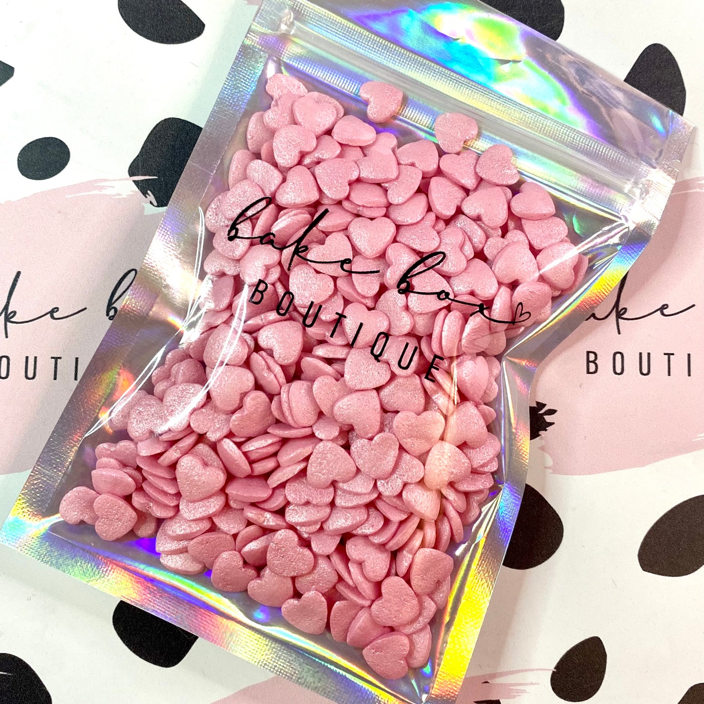 BABY PINK SHIMMER HEARTS