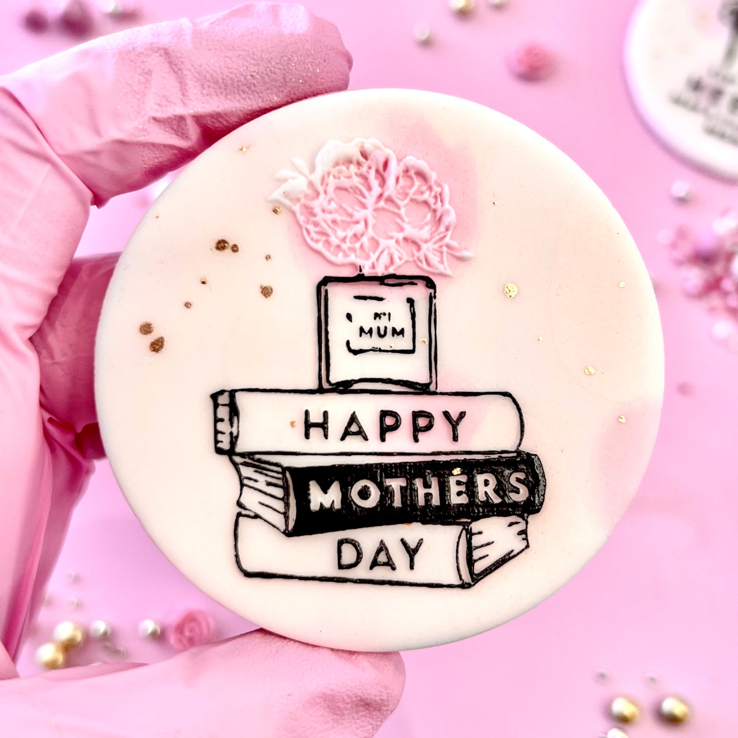 HAPPY MOTHERS DAY BOOKS PEONY - RAISED EMBOSSER