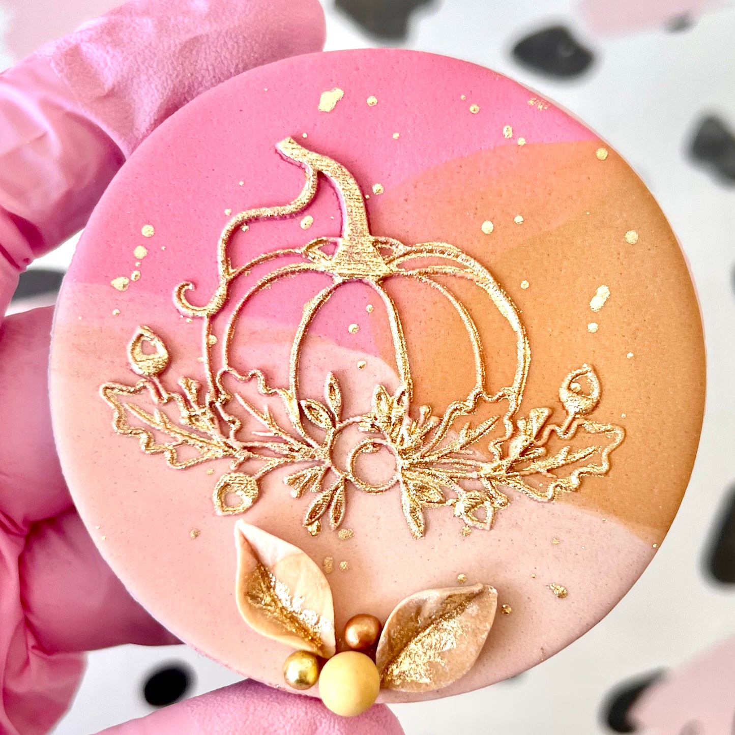 FLORAL PUMPKIN  - RAISED EMBOSSER